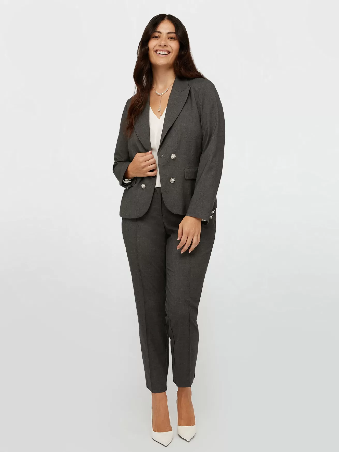 Cheap Fiorella Rubino Blazer Mélange Grigio