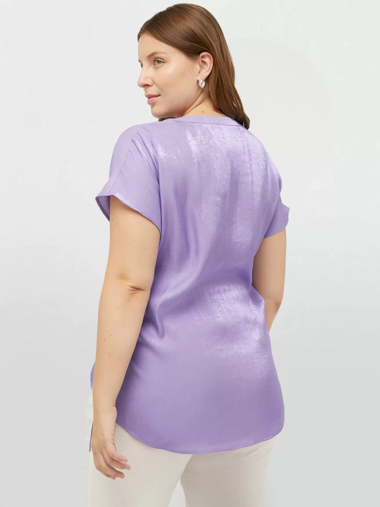 Best Fiorella Rubino Blusa Con Coulisse Laterali Viola