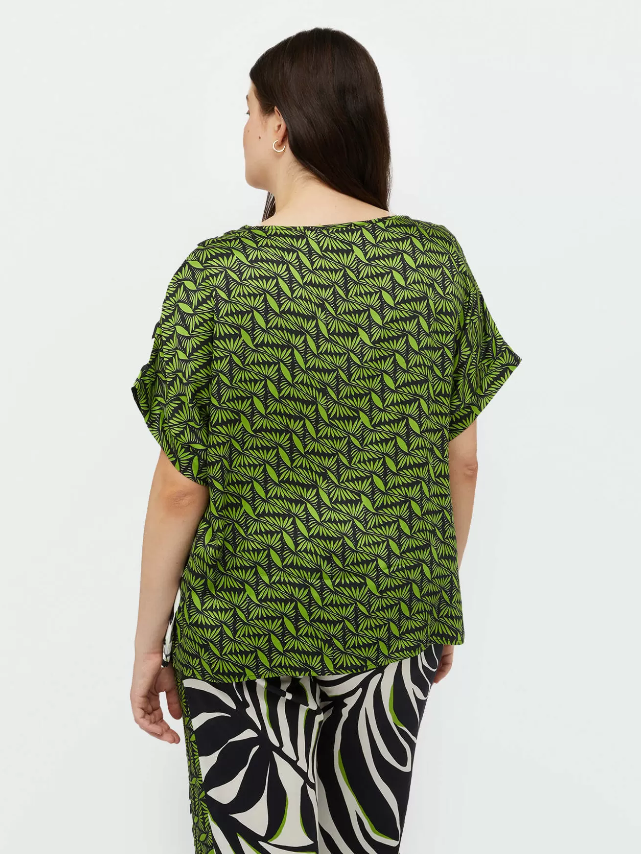 Cheap Fiorella Rubino Blusa Dalla Stampa Foliage Nero