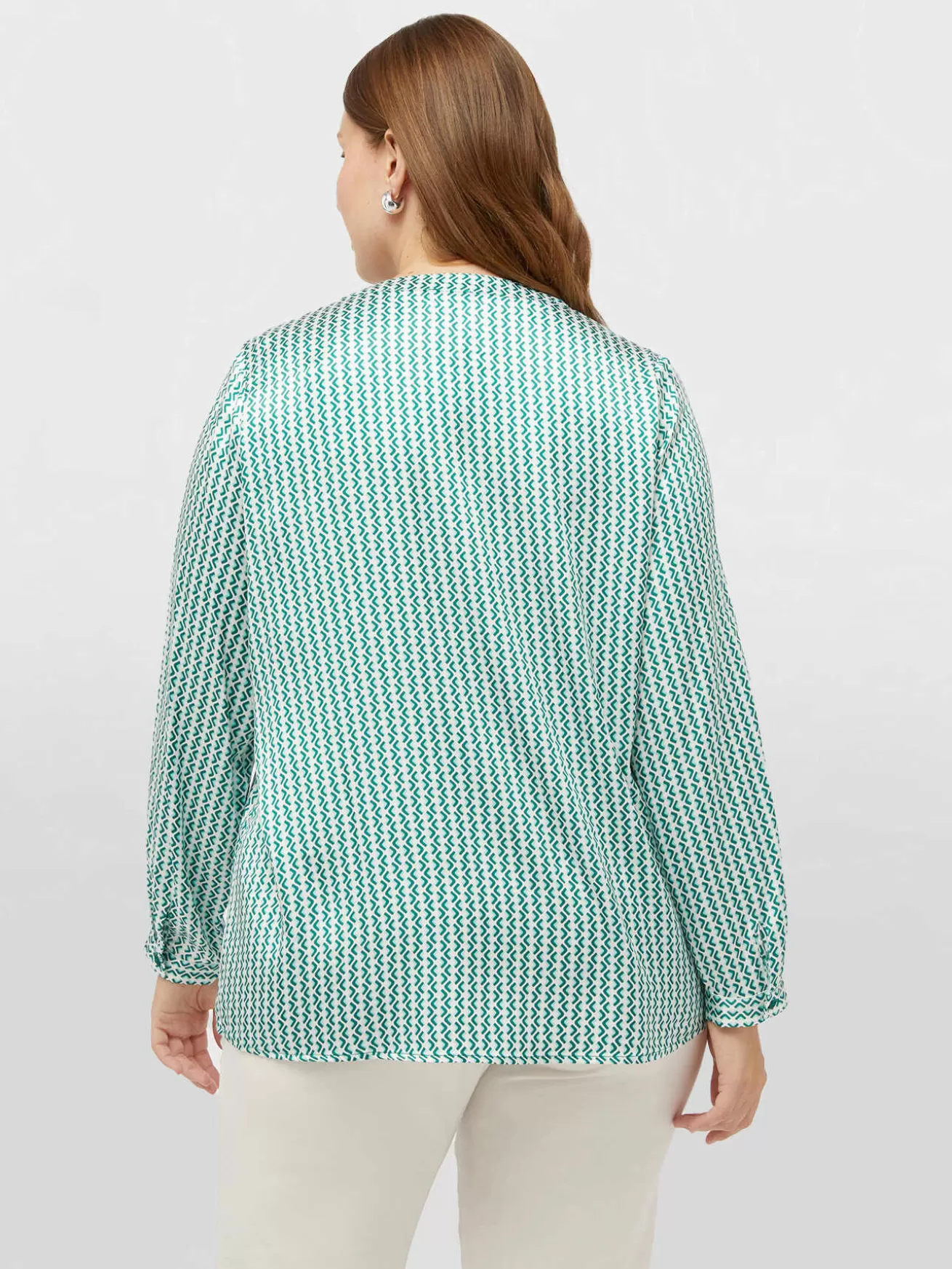 Cheap Fiorella Rubino Blusa In Raso Stampato Verde