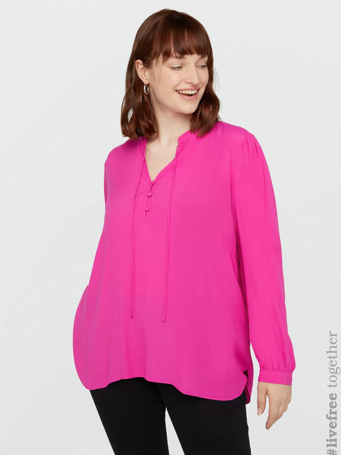 Cheap Fiorella Rubino Blusa In Viscosa LENZING™ ECOVERO™ Fucsia