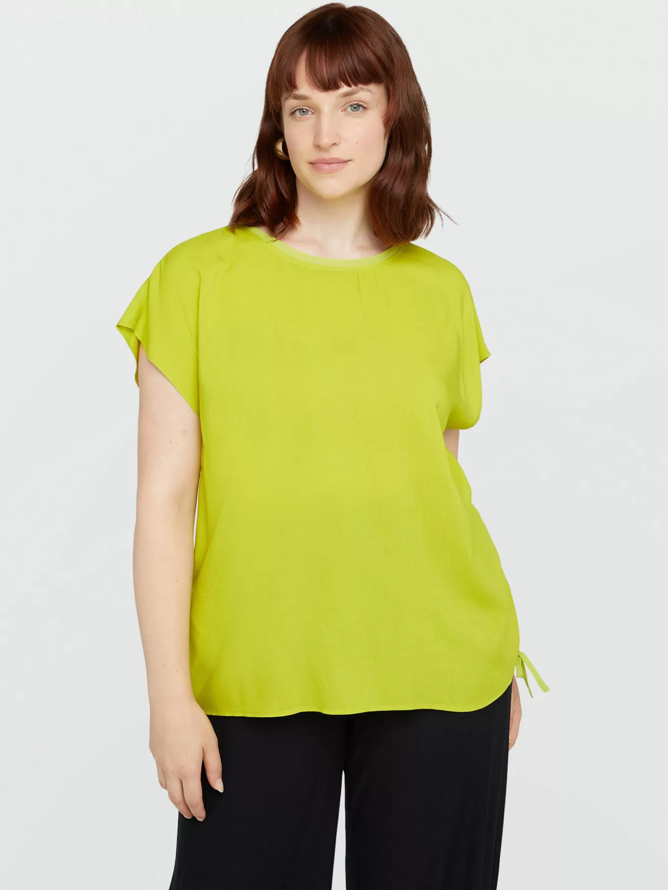 Best Sale Fiorella Rubino Blusa Lurex Con Lacci Verde chiaro