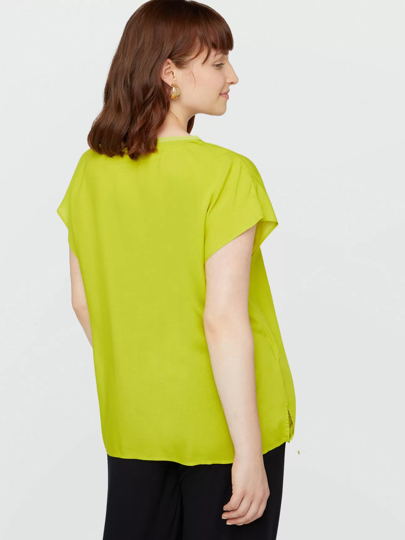 Best Sale Fiorella Rubino Blusa Lurex Con Lacci Verde chiaro