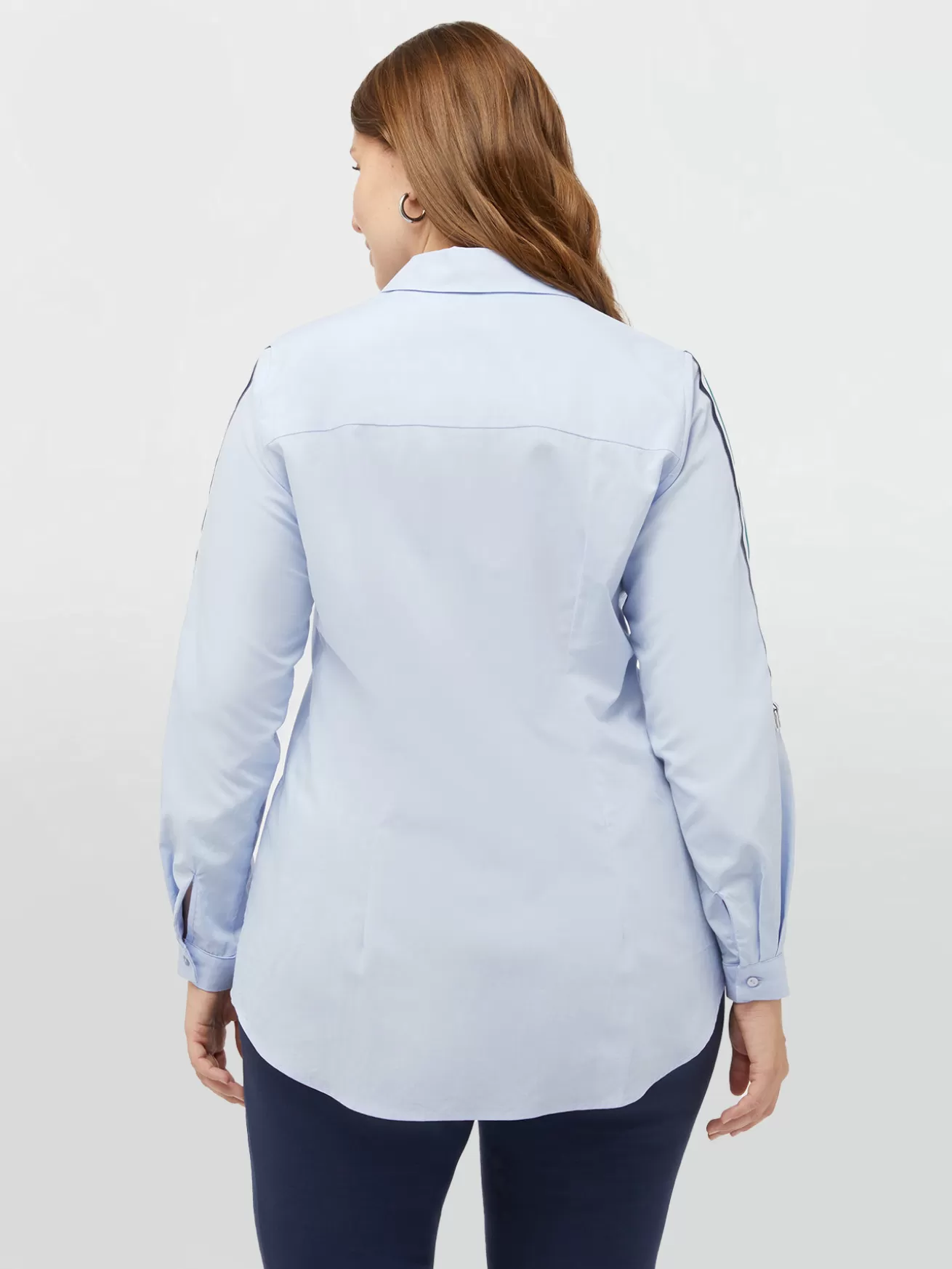 Flash Sale Fiorella Rubino Camicia In TENCEL™ Con Nastro A Righe Azzurro