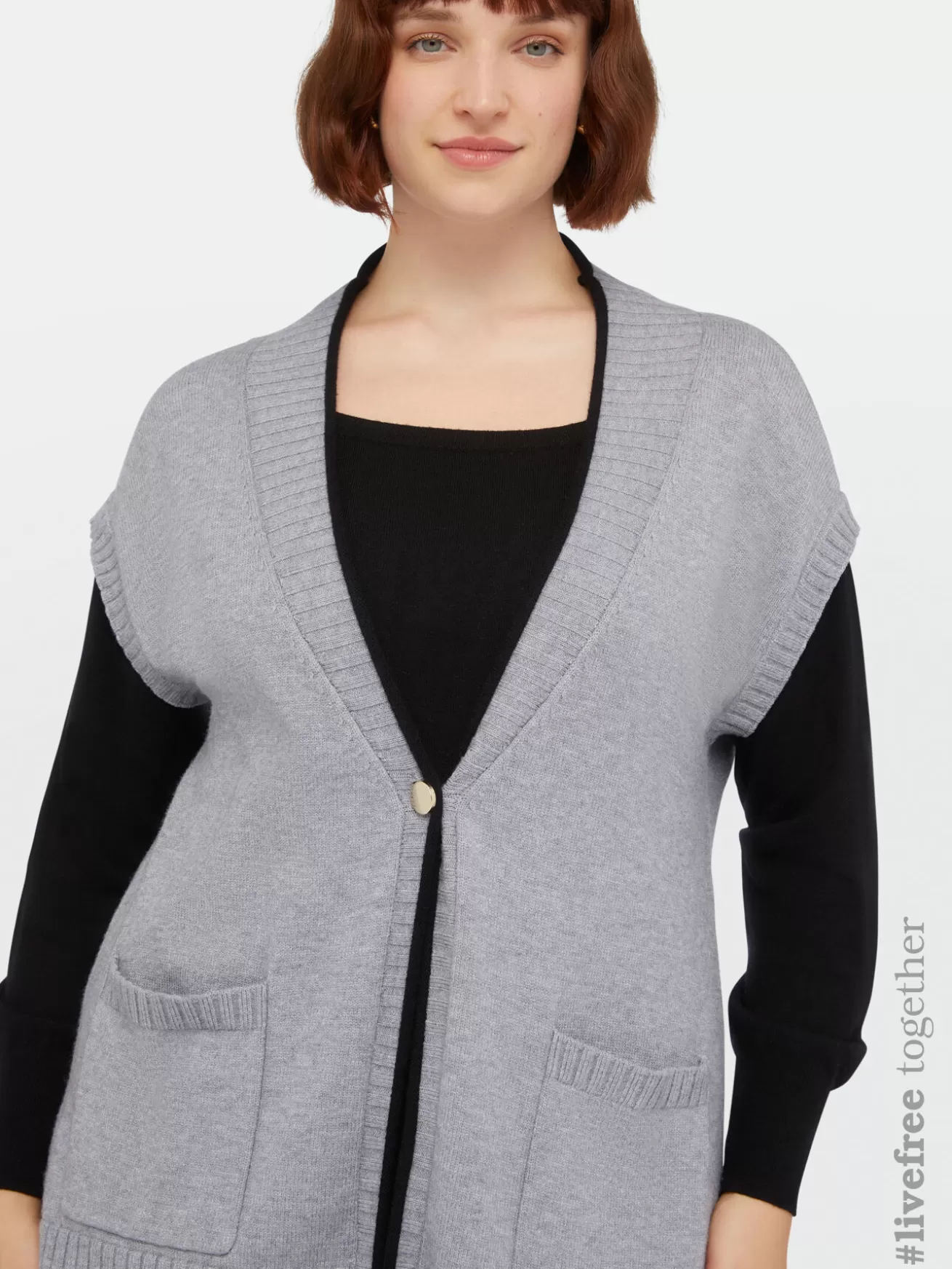 Flash Sale Fiorella Rubino Cardigan Bicolor In Viscosa LENZING™ ECOVERO™ Grigio