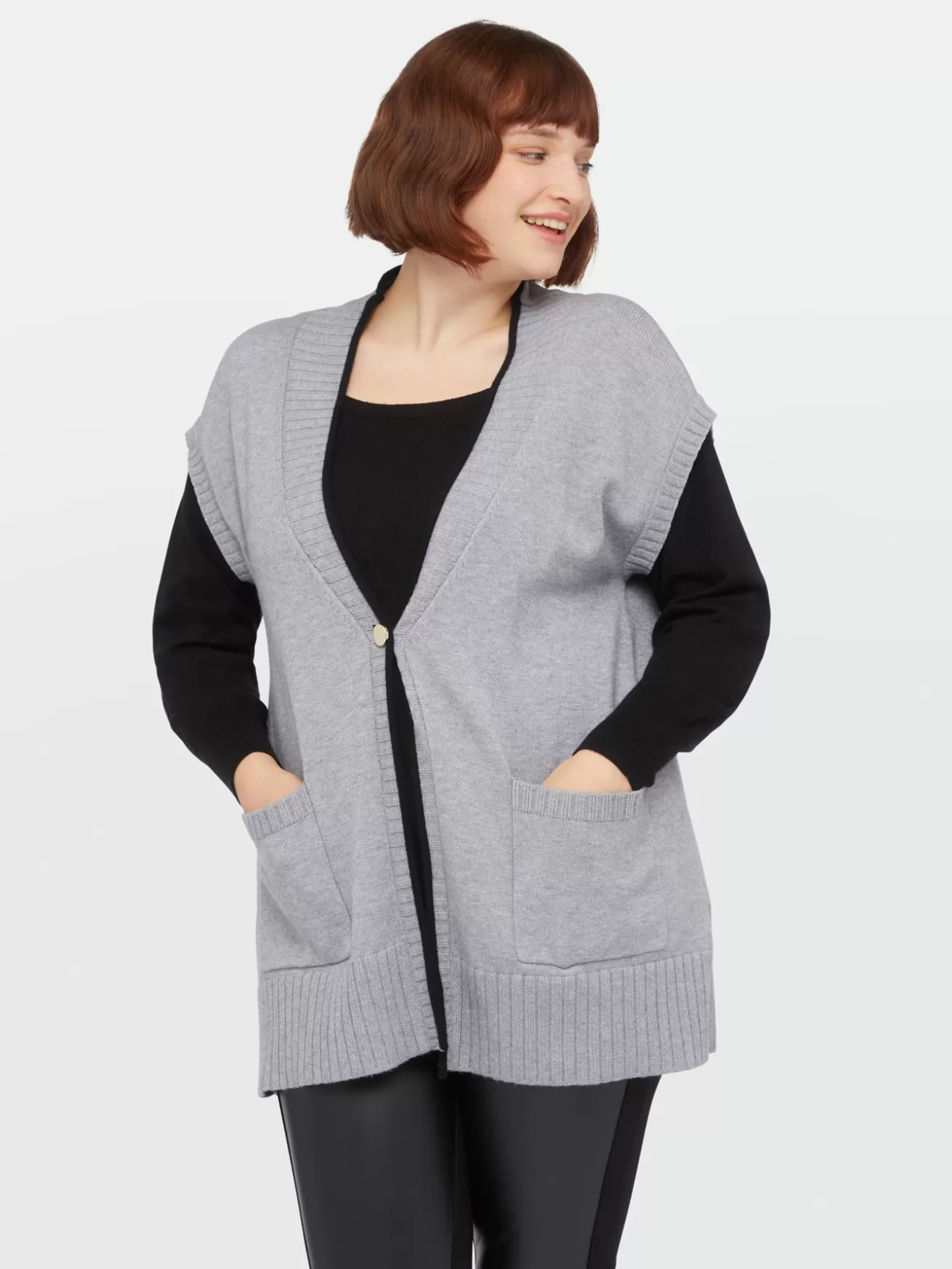 Flash Sale Fiorella Rubino Cardigan Bicolor In Viscosa LENZING™ ECOVERO™ Grigio