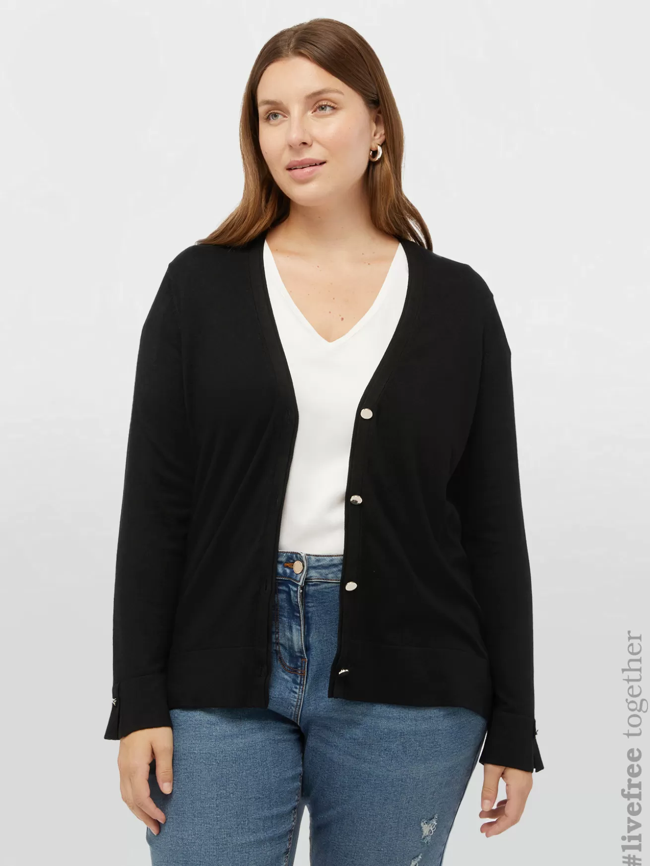 Cheap Fiorella Rubino Cardigan Con Bottoni In Viscosa LENZING™ ECOVERO™ Nero