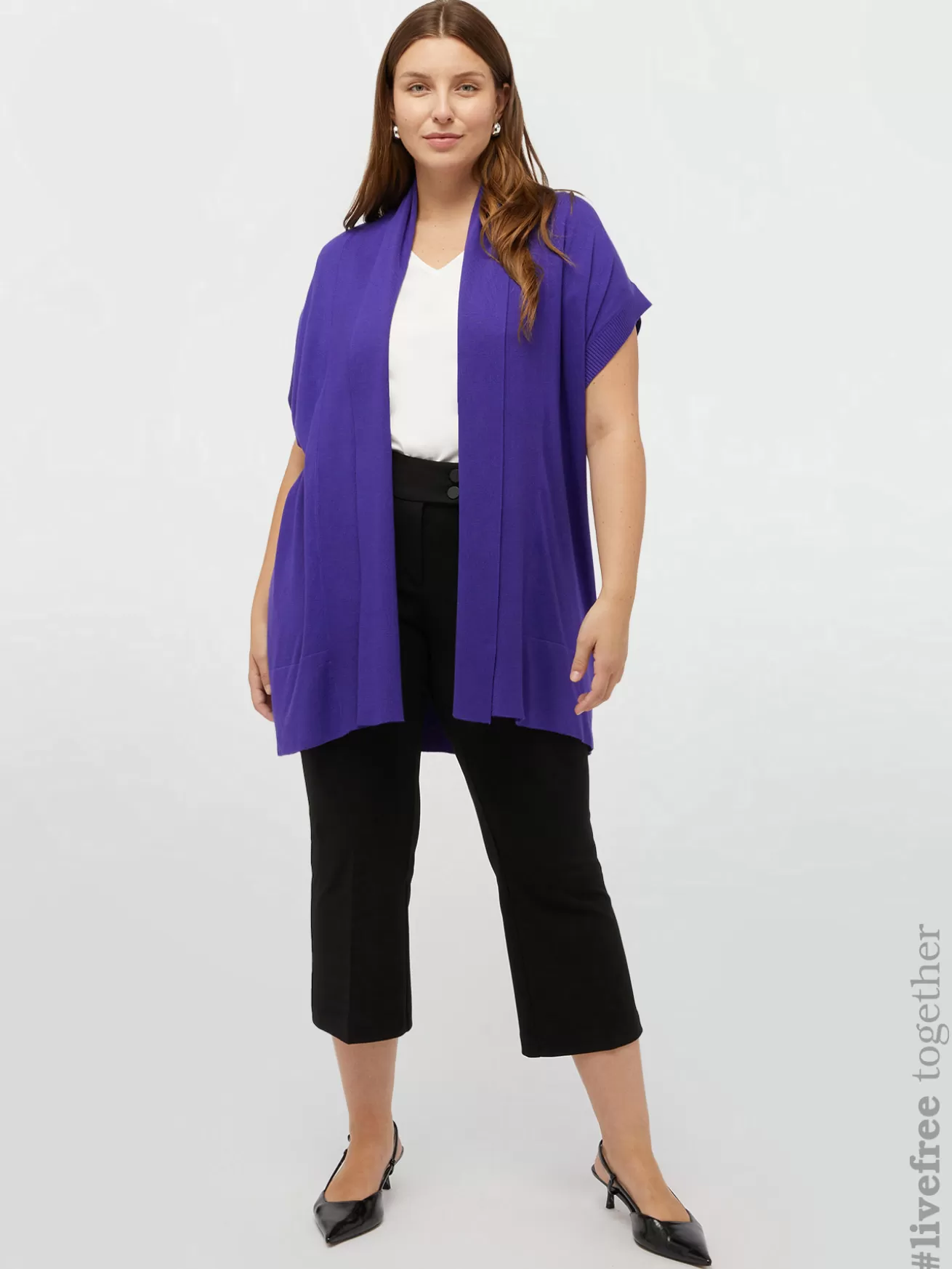 Cheap Fiorella Rubino Cardigan Lungo In Viscosa LENZING™ ECOVERO™ Viola