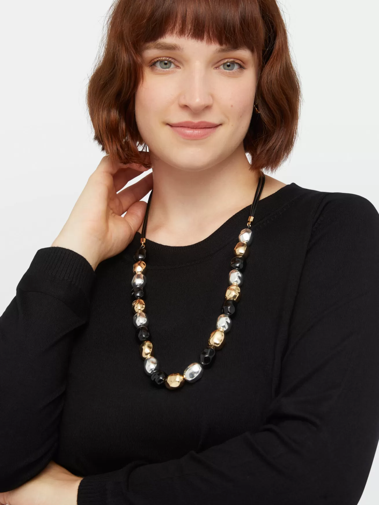 Flash Sale Fiorella Rubino Collana Con Pepite Di Tre Colori Nero