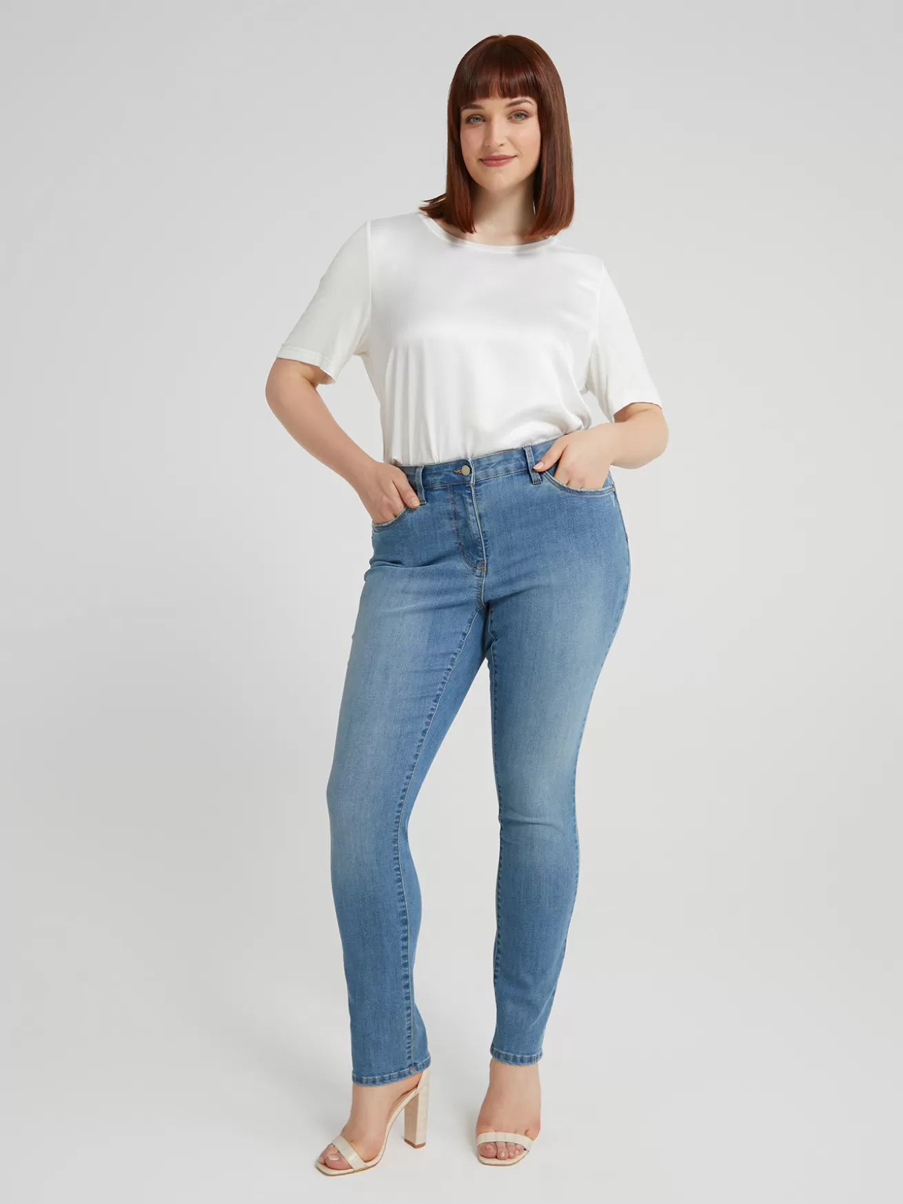 Clearance Fiorella Rubino Jeans Skinny Push Up Azzurro