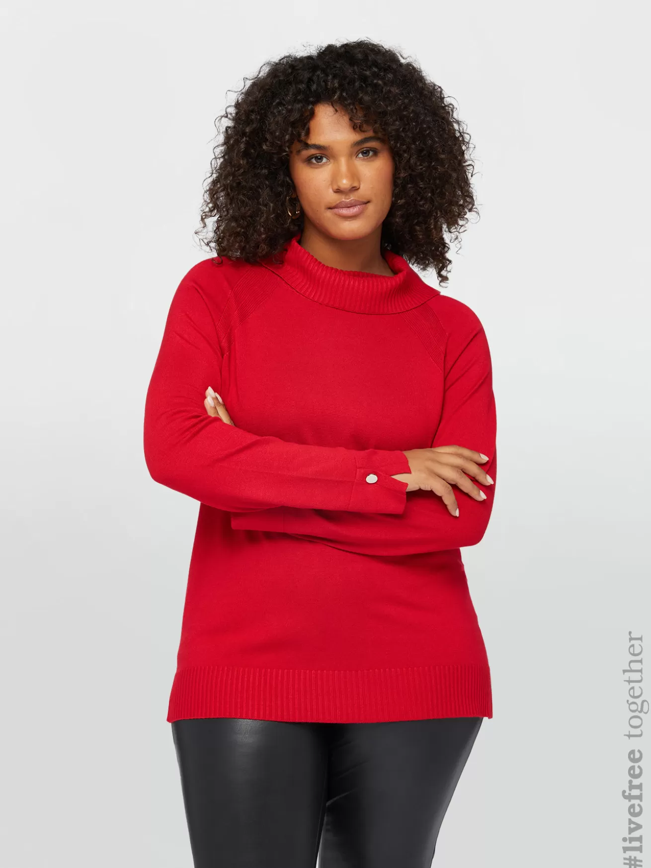 New Fiorella Rubino Maglia A Lupetto In Viscosa LENZING™ ECOVERO™ Rosso