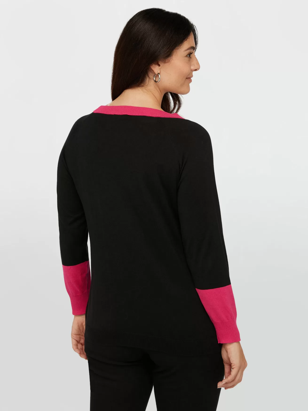 Fashion Fiorella Rubino Maglia Colour Block Nero