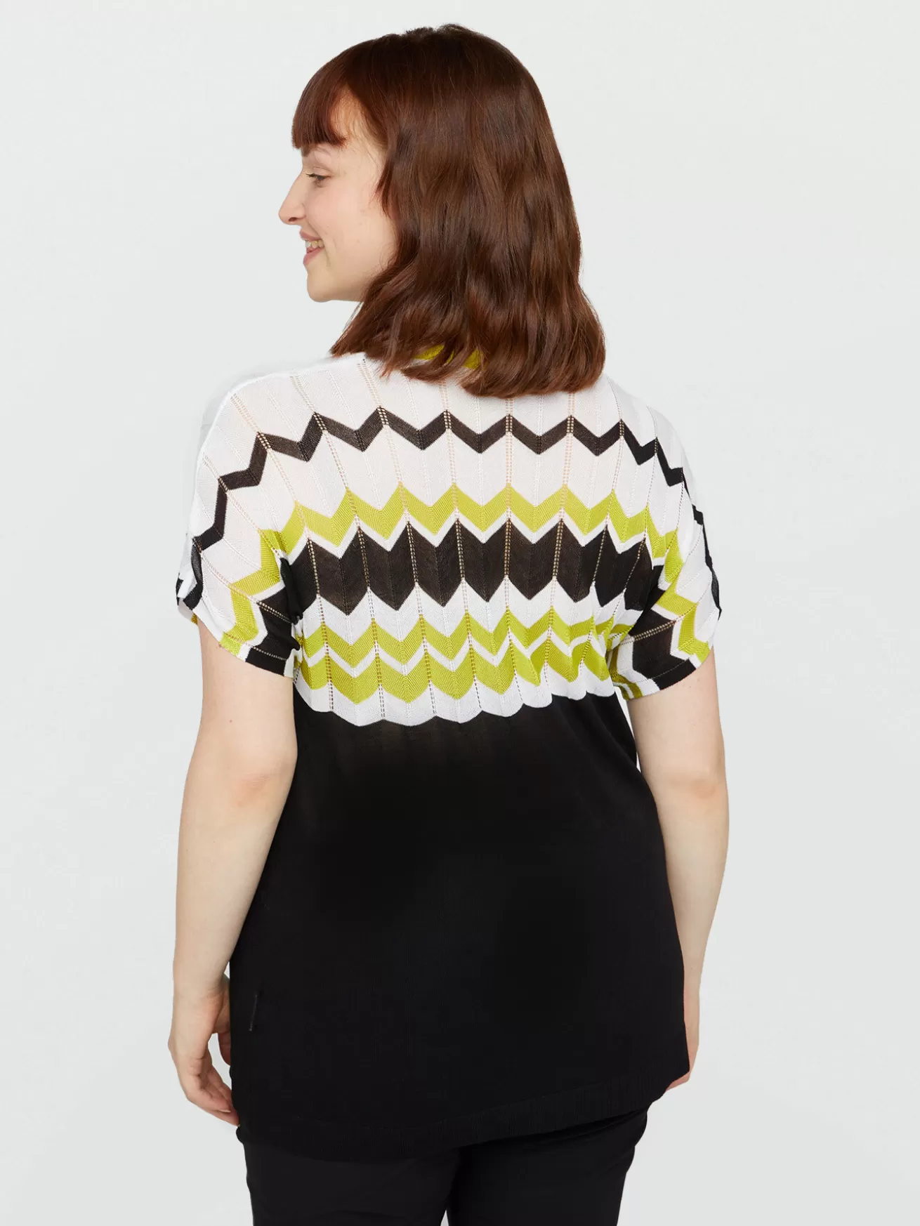 Best Sale Fiorella Rubino Maglia Con Lavorazione Chevron Nero