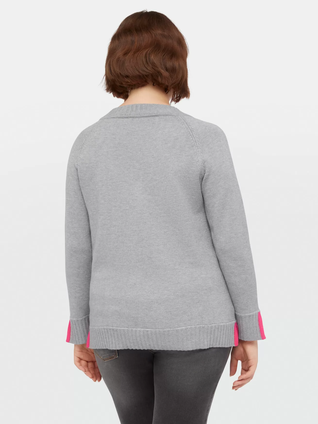 Discount Fiorella Rubino Maglia In Viscosa LENZING™ ECOVERO™ Con Dettaglio A Righe Grigio