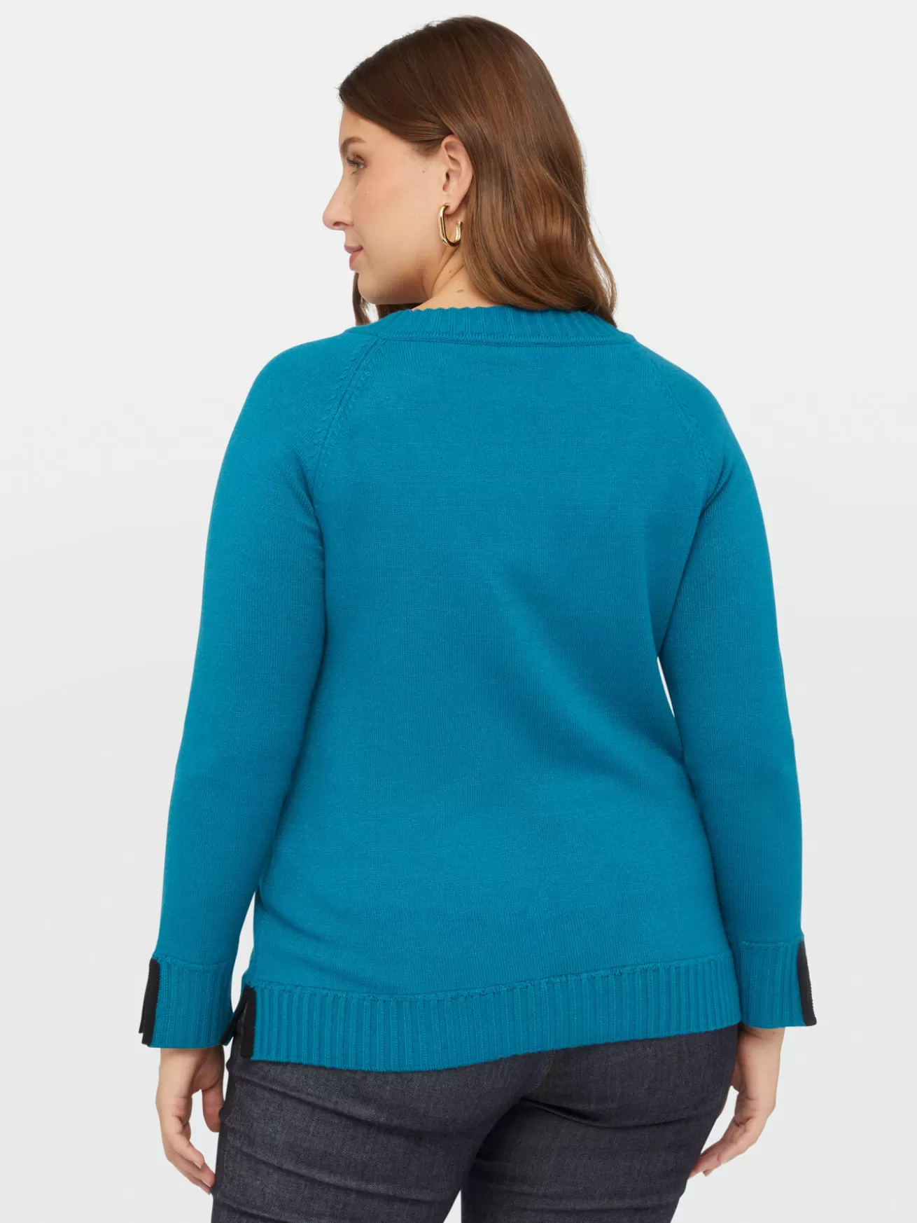 Cheap Fiorella Rubino Maglia In Viscosa LENZING™ ECOVERO™ Con Dettaglio A Righe Ottanio
