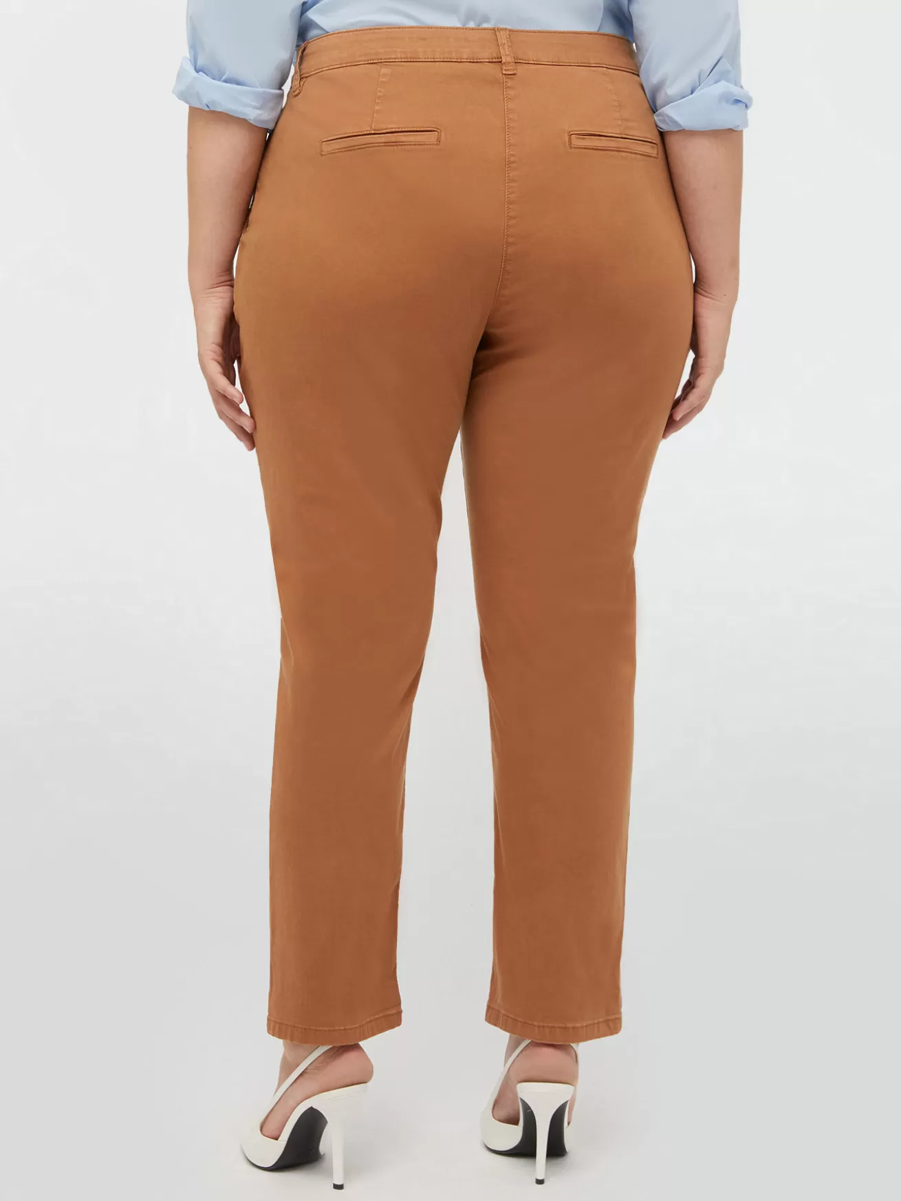 Sale Fiorella Rubino Pantaloni Chinos In Cotone E TENCEL™ Marrone