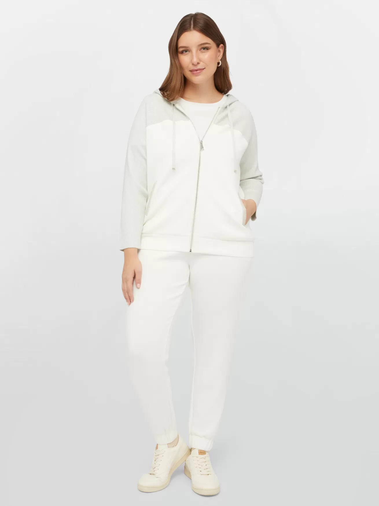 Store Fiorella Rubino Pantaloni Joggers Con Dettagli Lurex Bianco