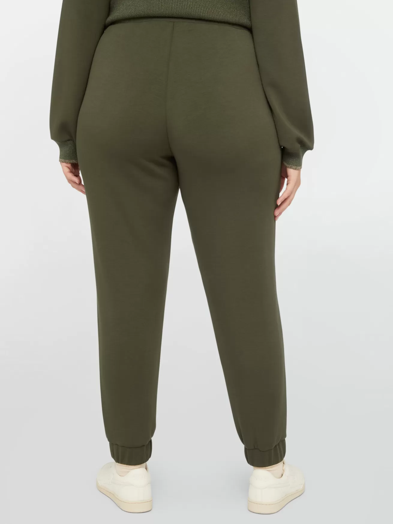 Flash Sale Fiorella Rubino Pantaloni Joggers Con Dettagli Lurex Verde militare