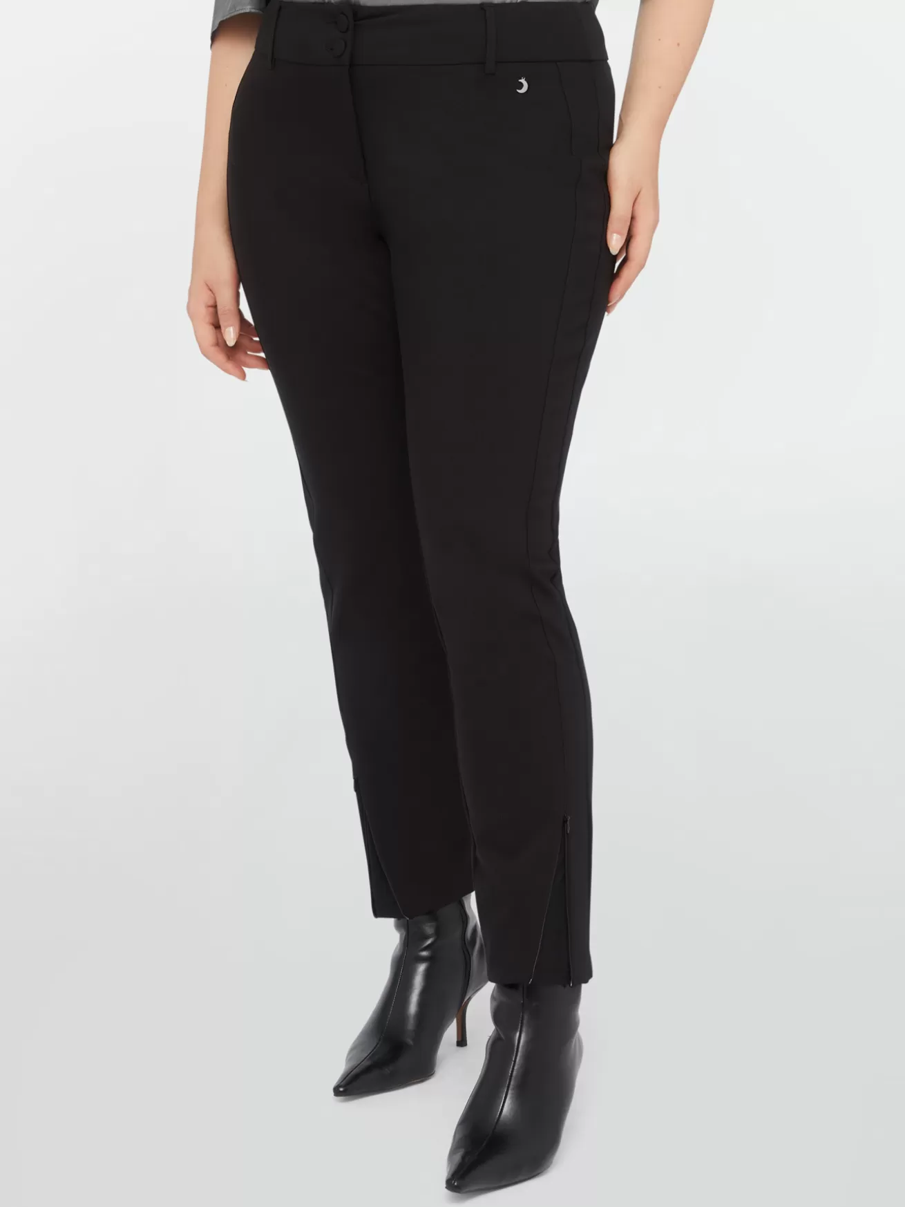 Discount Fiorella Rubino Pantaloni Skinny Con Dettaglio In Tulle Nero