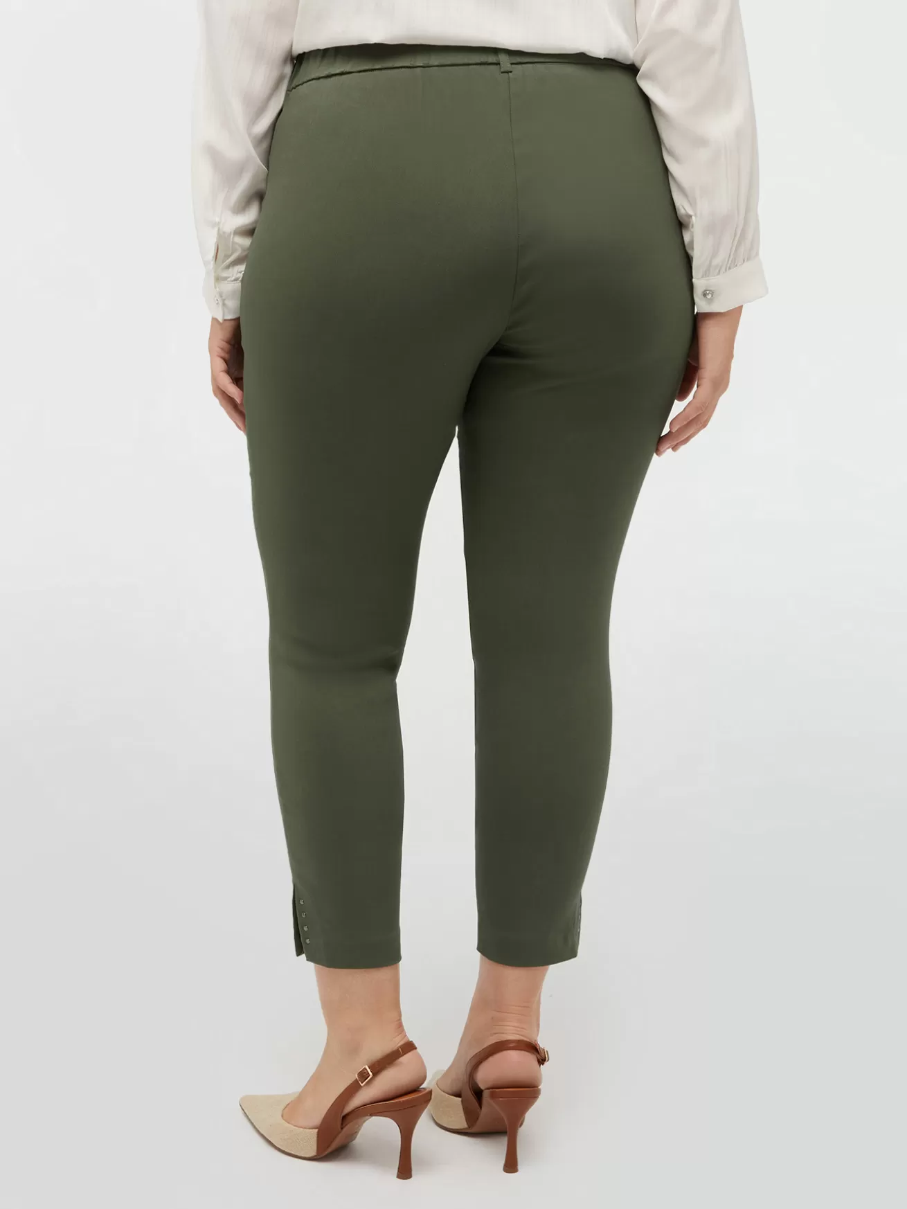 Discount Fiorella Rubino Pantaloni Skinny In Viscosa LENZING™ ECOVERO™ Verde