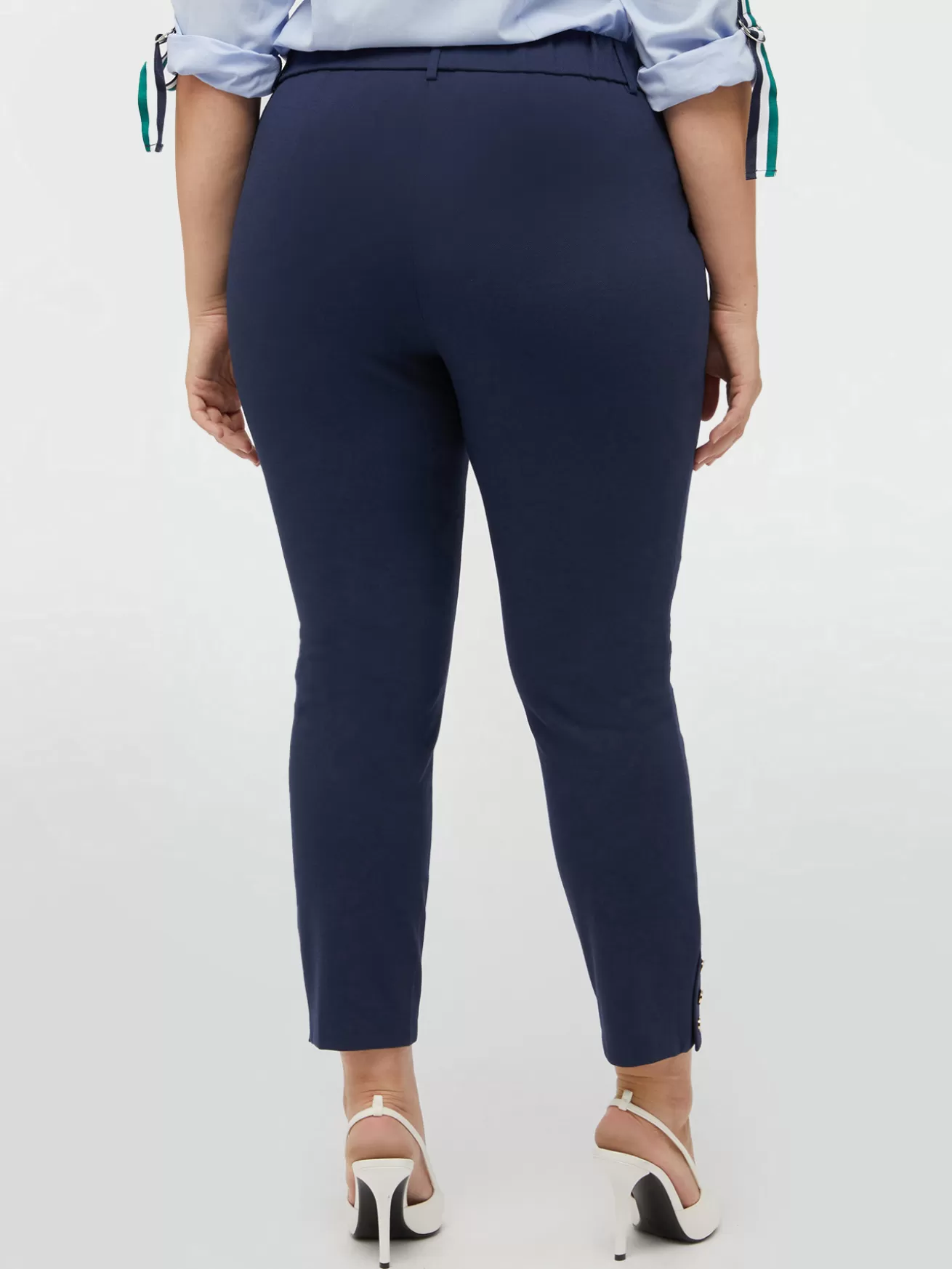 Best Sale Fiorella Rubino Pantaloni Slim In Viscosa LENZING™ ECOVERO™ Blu