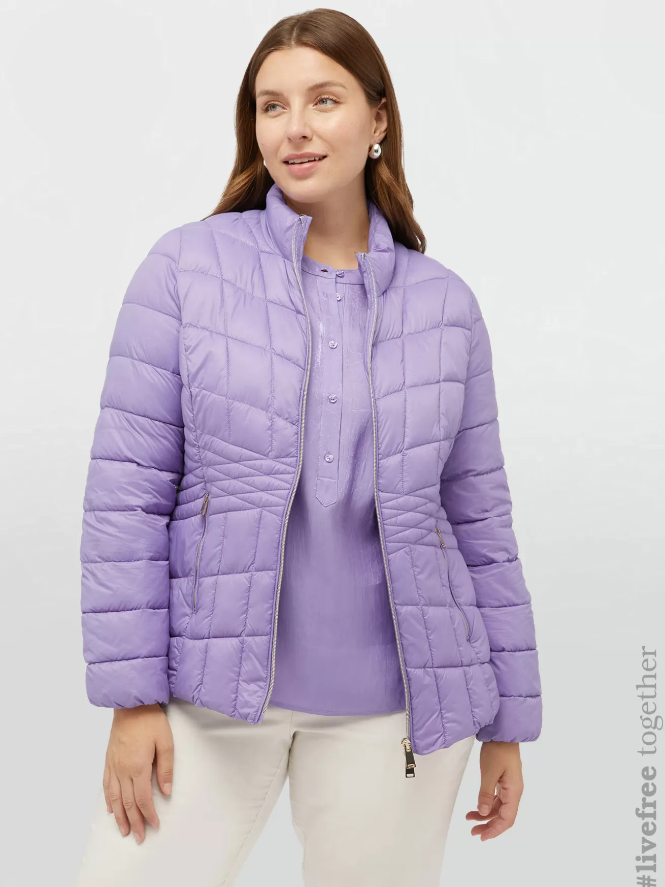 Flash Sale Fiorella Rubino Piumino Con Imbottitura In Sorona® Aura Viola