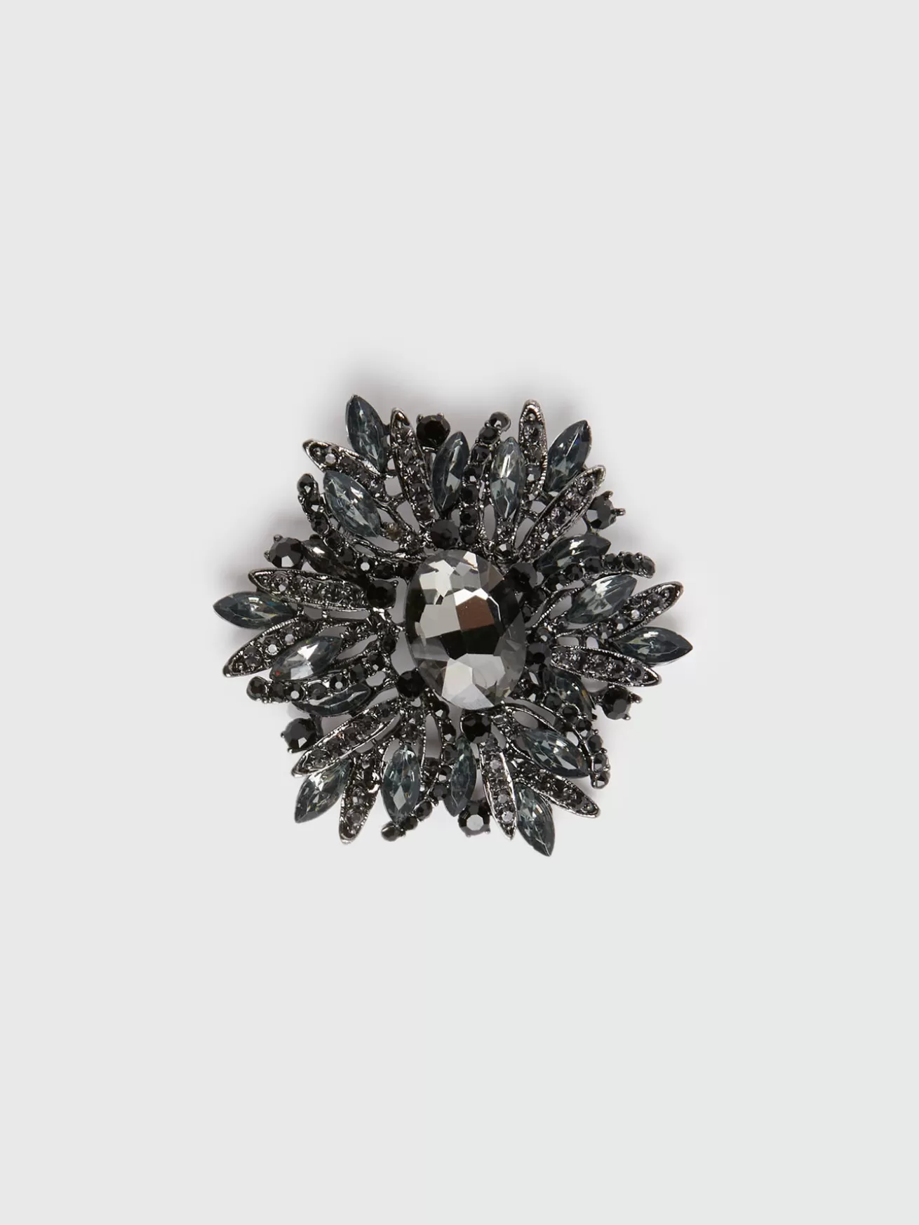 Best Sale Fiorella Rubino Spilla A Fiore In Strass Nero