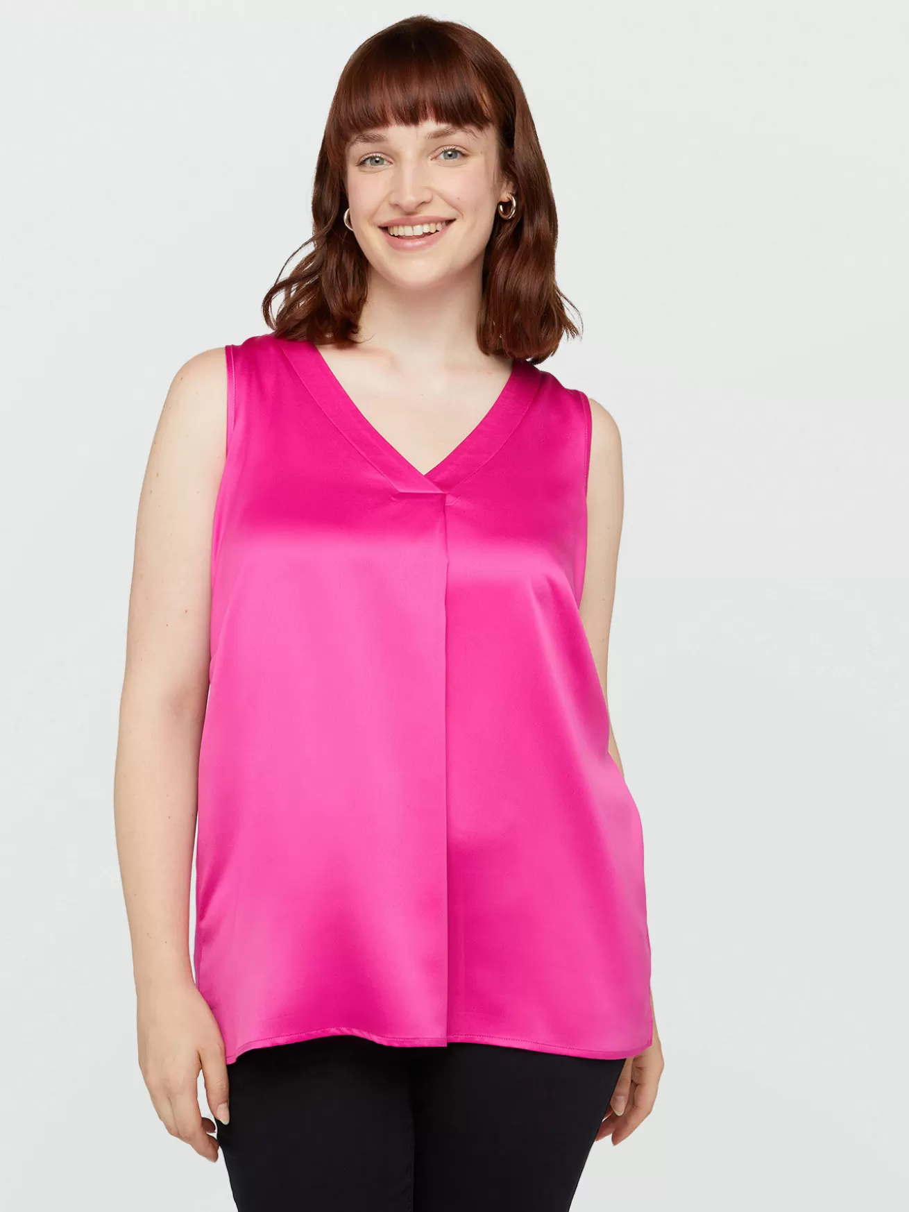 Flash Sale Fiorella Rubino Top Con Piega Davanti Fucsia