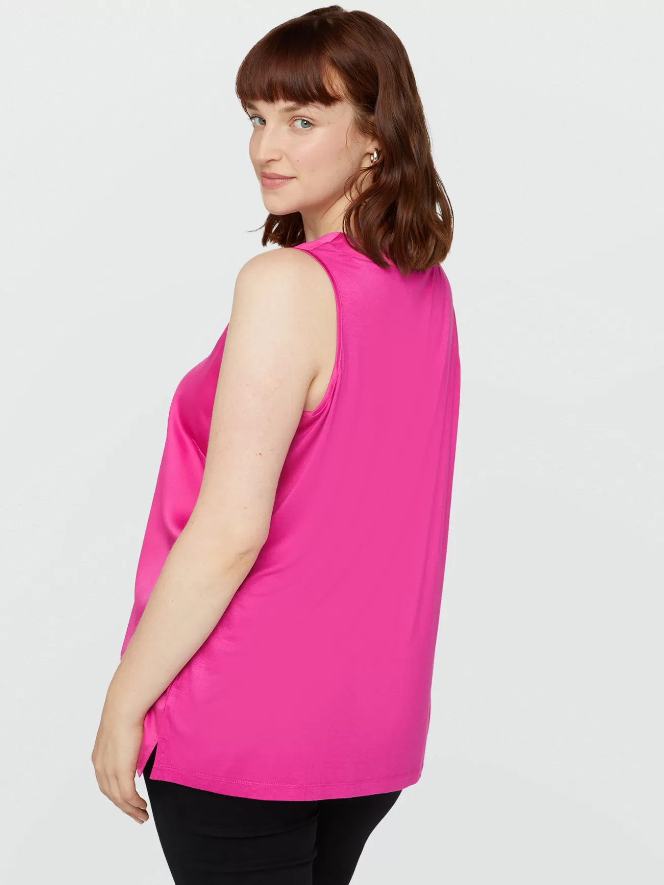 Flash Sale Fiorella Rubino Top Con Piega Davanti Fucsia