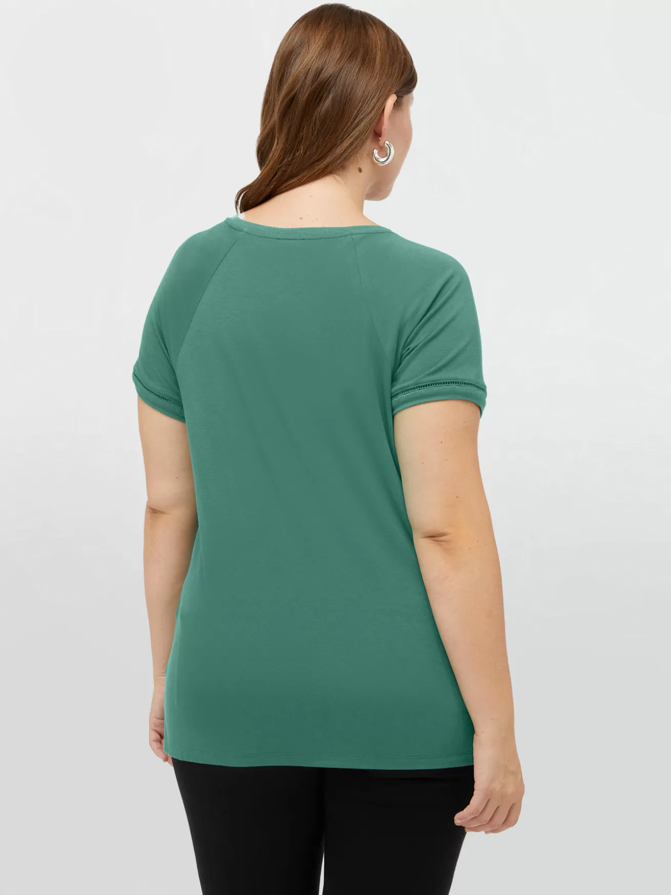 Online Fiorella Rubino T-shirt Con Ricamo In Viscosa LENZING™ ECOVERO™ Verde