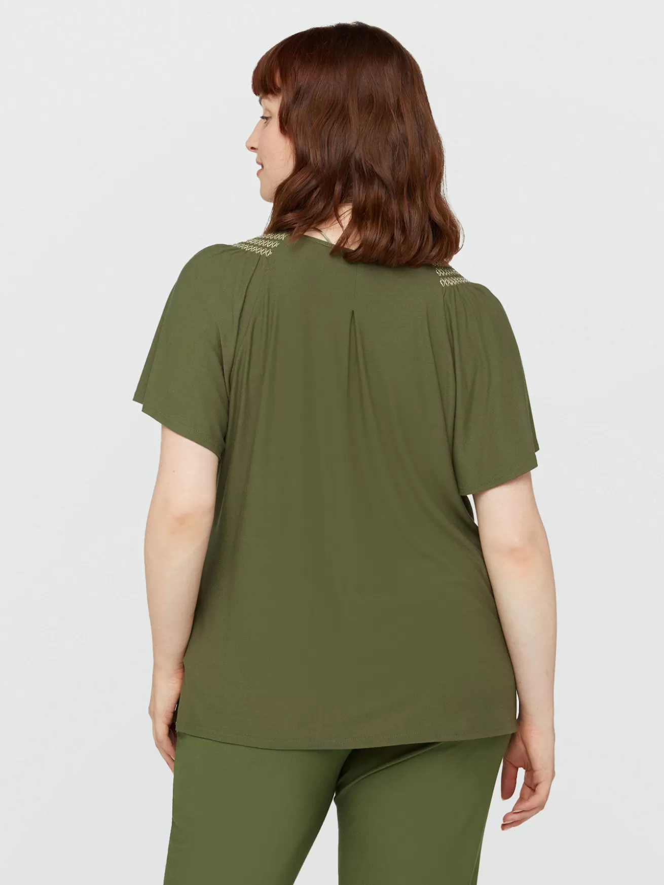 Sale Fiorella Rubino T-shirt In Jersey Crêpe Verde