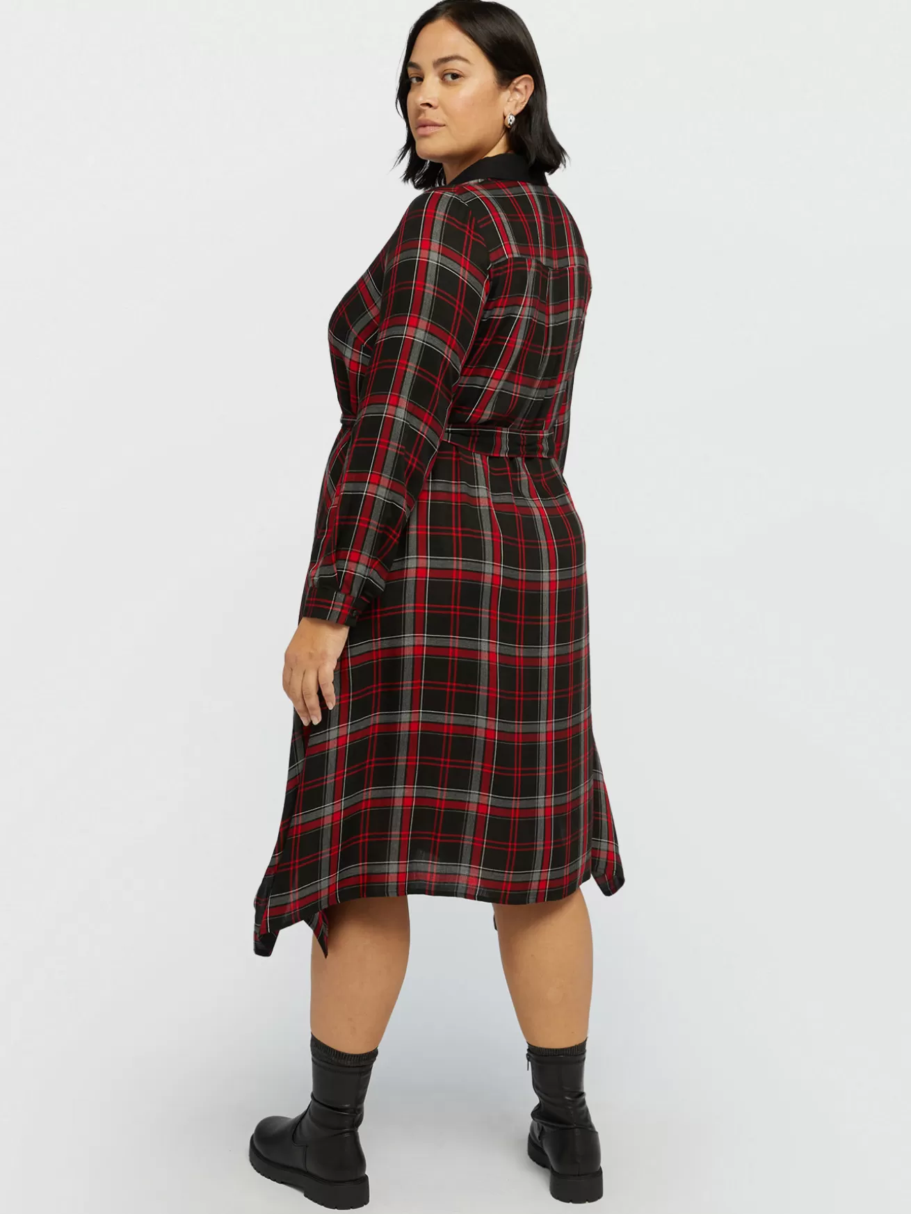 Cheap Fiorella Rubino Vestito A Quadri Tartan Con Borchie Nero